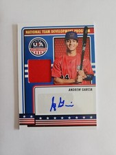 Andrew Garcia 2023 Panini Stars & Stripes National Development Blue Ink Auto RC