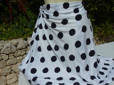 jupette de plage ANDRES SARDA EUM//FRM//UKM neuf blanc pois bleu