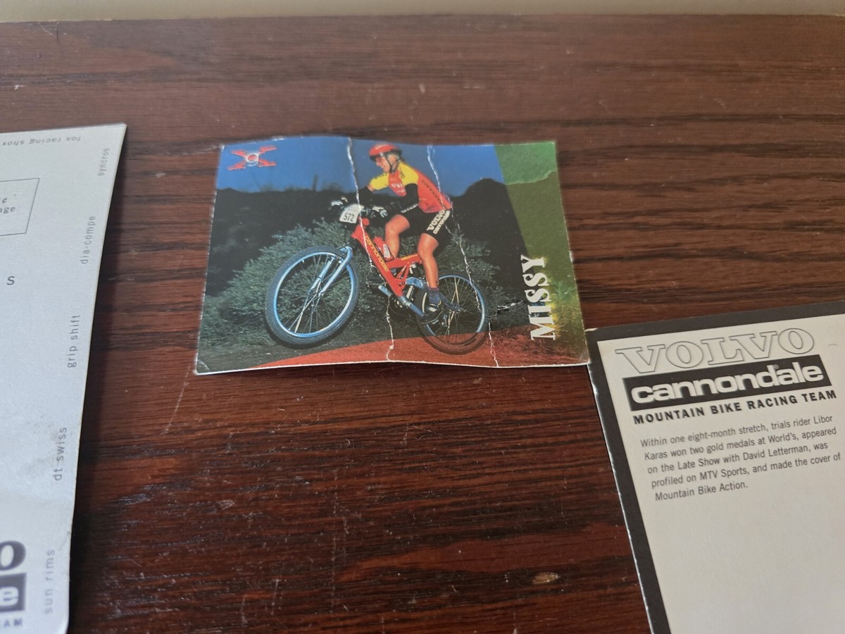 VIntage 90's Cannondale Team Volvo Libor Karas Autographed Post