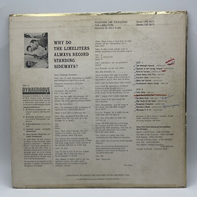 The Limeliters - Fourteen Folk Songs Record LPM-2671 | eBay