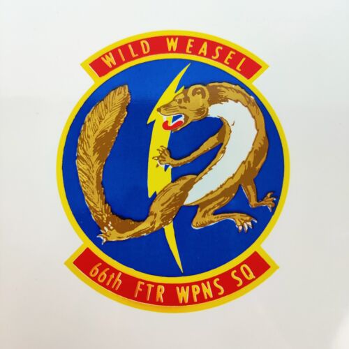 Vintage USAF Wild Weasel 66th FTR WPNS SQ Trivet Cast Iron Tile Hot Plate Japan - Picture 2 of 9