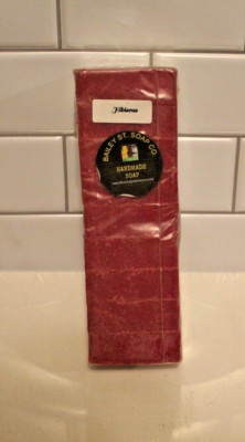 Hibiscus Cold Processed handmade soap loaf,  9 precut bars- FREE Shipping
