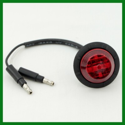 Maxxima Marker Clearance 6 Red LED Low Profile Light 1-1/4'' Round 3/4'' Mounting 