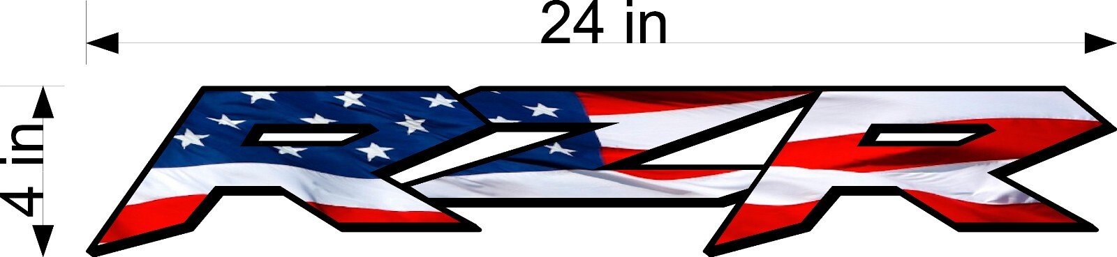 RZR decal 24 inch graphic / USA flag / vinyl adhesive sticker/ SOLD ...