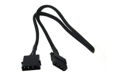 Phobya 4Pin Molex Stromverlängerung 60cm - Schwarz