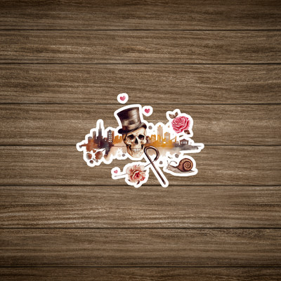 Adorable Fat Cat Chocolate Castle Vinyl Sticker Kawaii Cute Decal #941