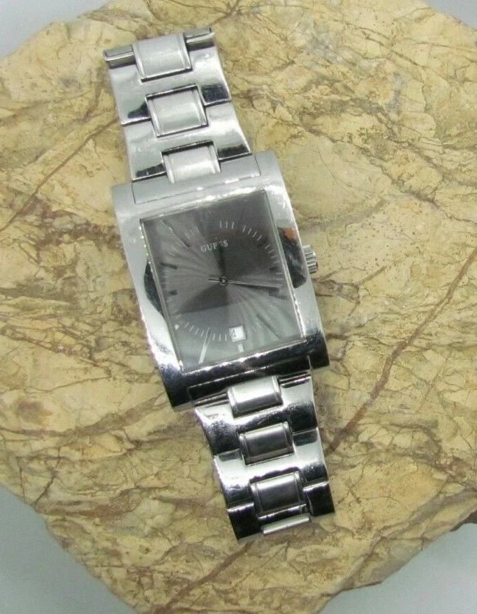 Guess watch men's top stainless steel bracelet
