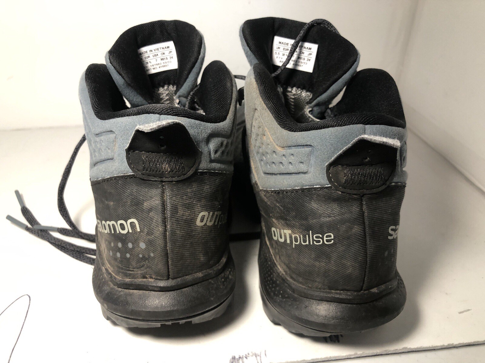 Scarpe da corsa Salomon Outpulse GTX sneakers blu rosa trail impermeabili donna 7