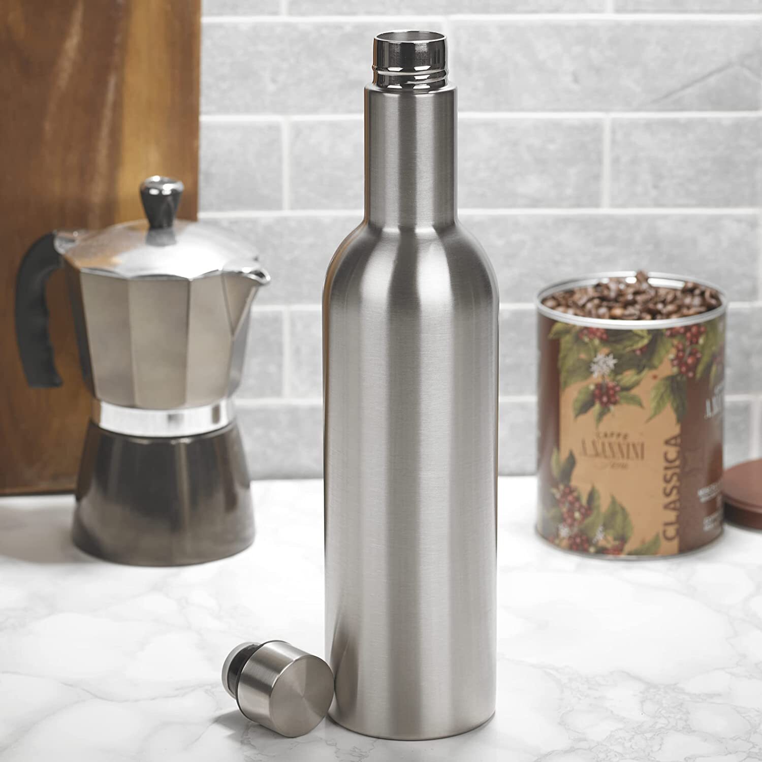 Double Walled Bottle Flask Homiu 750ml Travel Hot or Cold Tea Coffee Cold Drink