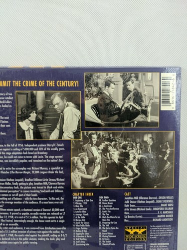 COMPULSION - 1959 Orson Welles & Dean STOCKWELL - WideScreen Laserdisc Brand New - Picture 5 of 6