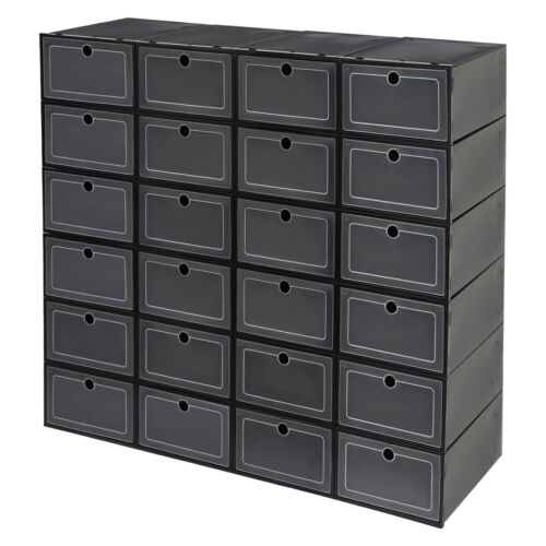 Paquete de 24 cajas de zapatos caja de almacenamiento de zapatos cajas de zapatos apilables organizador de almacenamiento de zapatos - Imagen 18 de 24