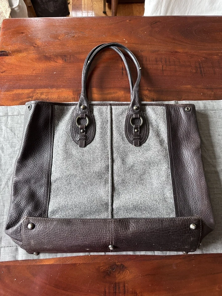 Bolso de Mano Banana Republic Negro Chatham XL Cuero Bolso Shopper Bolso Nómada para Pasar la Noche Foto 2 de 4