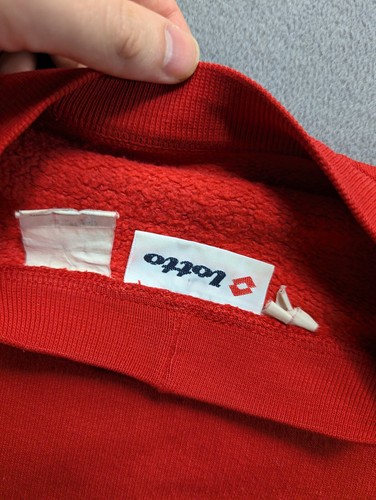 Vintage Lotto Red Sweatshirt Mens size L - Picture 10 of 23