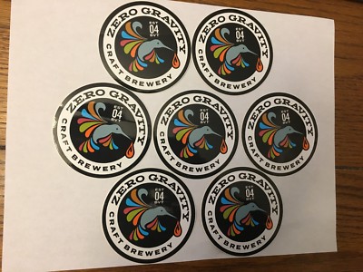 7 ZERO GRAVITY BREWERY Beer Brewing Company Stickers Hummingbird Burlington VT
