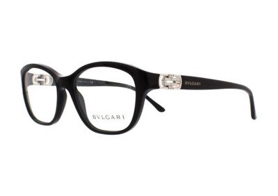BVLGARI　BLACK New BVLGARI BV4062-B 501 54mm Black Swarovski Crystal Eyeglasses
