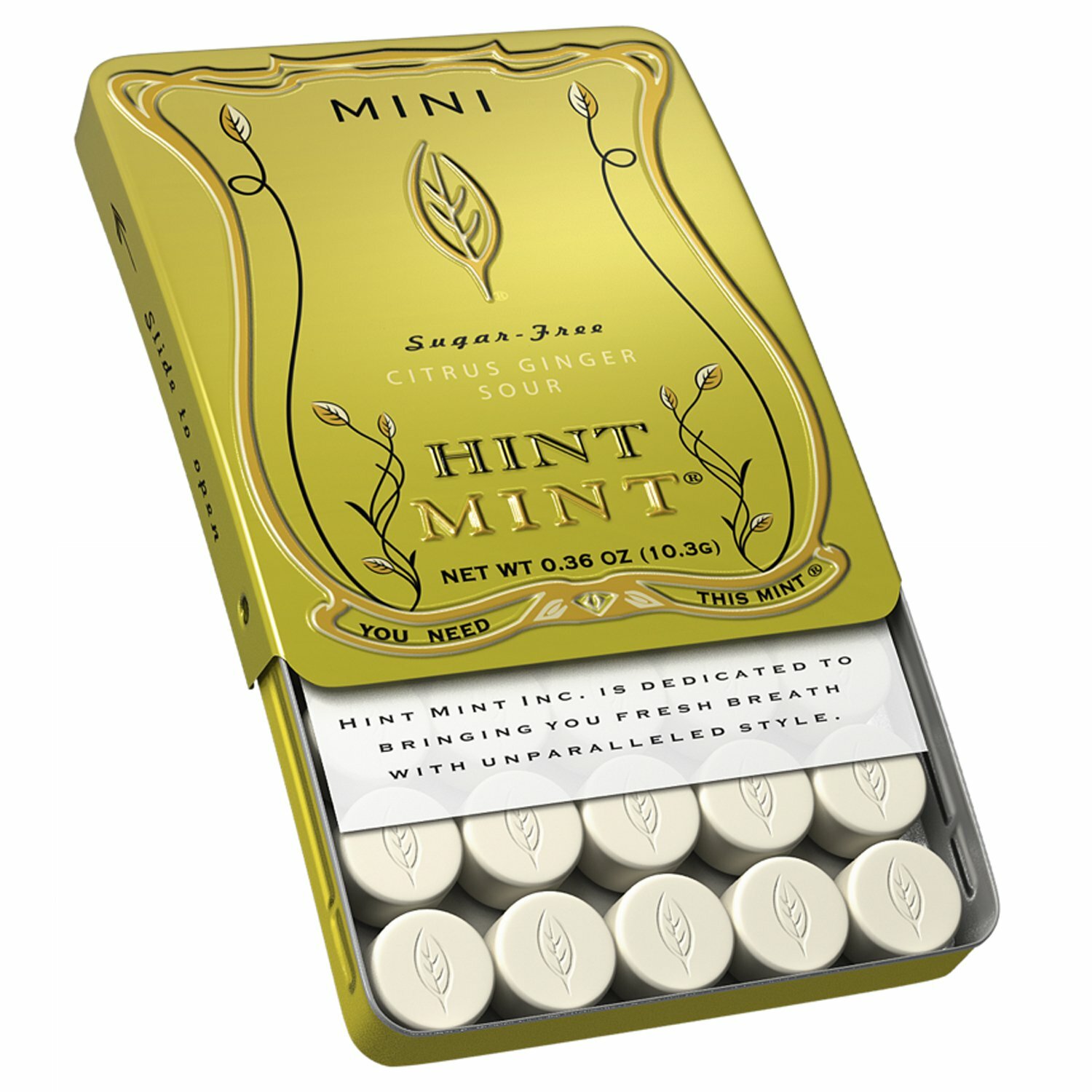 Designer Mints Hint Mint Classic Designer Mints, .81-Ounce Tin, Citrus Ginger Sour | eBay