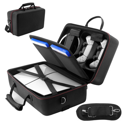 Carrying Case Compatible with PS5 SLIM 2023, Hard Shell Travel Case Protective B