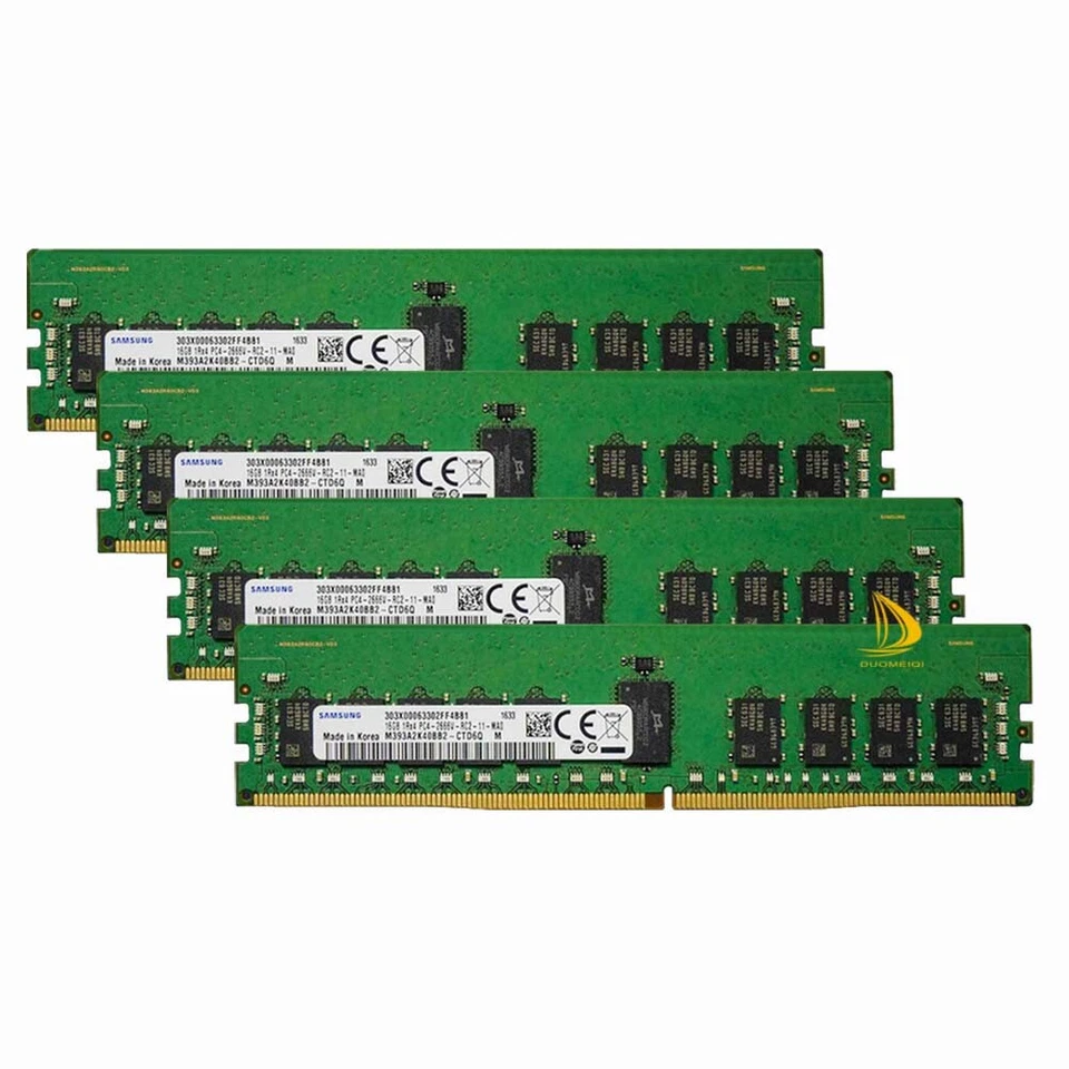 4x 16GB Samsung 1Rx4 PC4-21300 DDR4 2666Mhz 288Pin DIMM ECC SERVER Memory RAM - Image 4 of 4