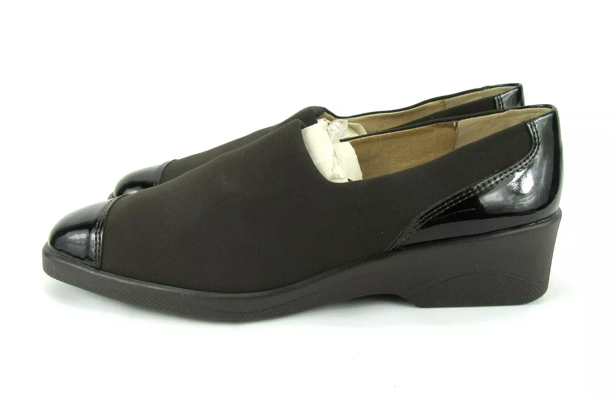 ARA Germany Naturform Womens 7.5 M Gore Tex Brown Slip On Low Wedge Heel Shoes