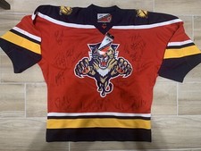 NWT 1998-2001 TEAM SIGNED AUTOGRAPHED JERSEY FLORIDA PANTHERS RARE LOOK