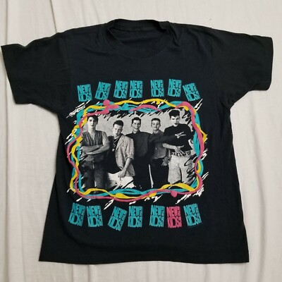 New 1989 New Kids on the Block Concert Sided Front T Shirt