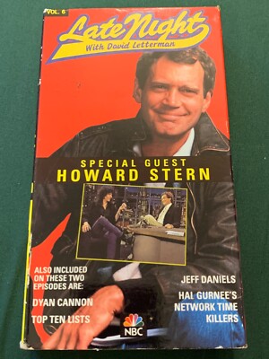 LATE NIGHT WITH DAVID LETTERMAN Howard Stern/Dyan Cannon/Jeff Daniels VHS 1990