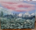 Winter valley, Acrylic Painting - 16x20 Hand Painted Artwork on Canvas