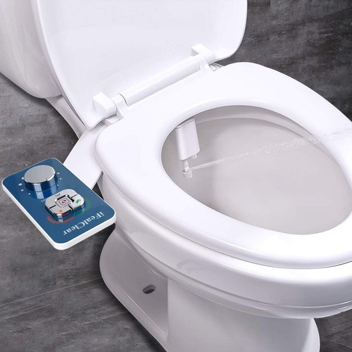FEELSO Bidet Attachment Non-Electric, Dual Nozzle For Frontal & Rear Wash, With Filter And Hose