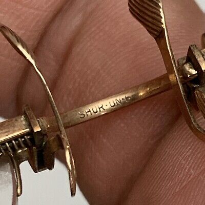 1890s Antique 10k Gold SHURON Eye Glasses with Chain 1890s Antique 10k Gold SHURON Eye Glasses with Chain
