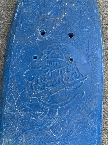 Vintage 70s RETRO Skateboard DecK HUFFY Thunder Board 24" Action Tail Blue - Picture 2 of 7
