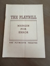 Opening Night Apr 15 1940 The Plymouth Theatre Margin For Error Levere Coolidge