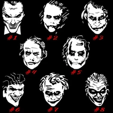 Joker Sticker Vinyl Decal Car Window Laptop iPad Wall Clown Batman Supervillain