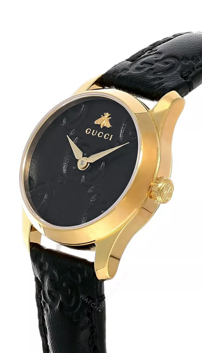 Gucci black and gold cheap watch