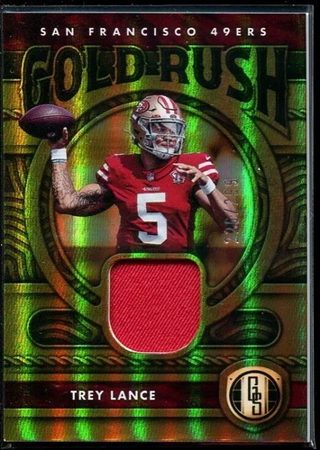 2022 Panini Gold Standard Trey Lance #GR-TLA  /299 Gold Rush Patch 49ers 