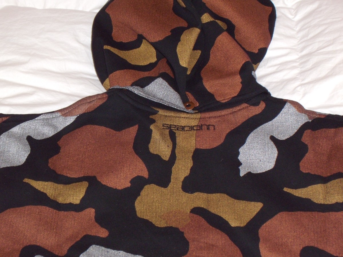 Authentic Sean John Camo Print Zip Hoody Track Jacket Black Authentic Sean John Camo Print Zip Hoody Track Jacket Black