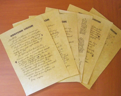 RITORNO AL FUTURO 3 - LETTERA DI DOC DAL WEST NEL 1885 A MARTY NEL 1955, REPLICA