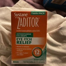 Systane Zaditor Antihistamine Eye Drops 2x5ml Bottles Itch Relief Ketotifen