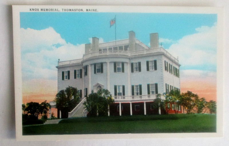 Vintage 1920s prelinen postcard of Knox Memorial, Thomaston, Maine