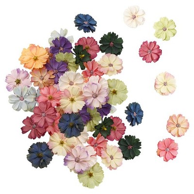50x Mix Color Mixed Artificial Flowers Head Floral Crafts Blumen Faux Flower