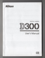 Nikon D300 Digital Camera Genuine User's Manual / Instruction Guide In English