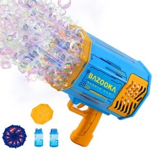 Toys Bubble Gun Bazooka Bubble Machine Gun 69 Hole Bubble Blaster Bl...
