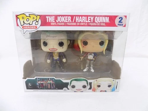 Brand New Funko Pop The Joker / Harley Quinn 2 Pack DC Suicide Squad Vinyl Fi...