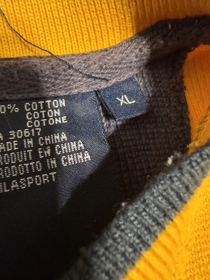 Camisa deportiva Fila para hombre XL amarilla Henley kayak de mar al aire libre manga corta algodón Foto 4 de 4