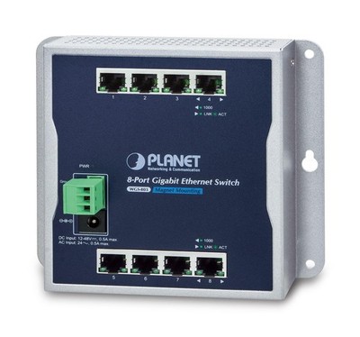 Assmann PLANET Industrial 8x GE T Wall-mount Switch