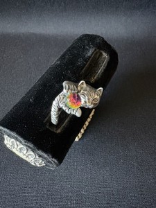 925 Silver Shines Dakota Kitty Ring With Crystal Size 6