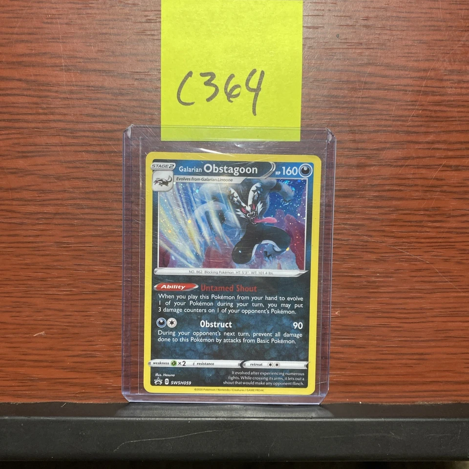 Swirl Galarian Obstagoon SWSH059 SWSH: Sword & Shield Promo Pokemon Card c364 - Image 2 of 4