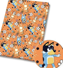Bluey Bingo children character polyCotton Fabric Half Yard 18  x 55   34790