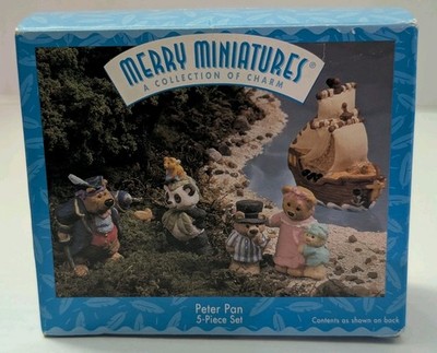 Hallmark Merry Miniatures Peter Pan 5-Piece Set 1997 New Gift Collectible Home