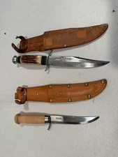 ANTON WINGEN Jr OTHELLO STAG BOWIE KNIFE SOLINGEN GERMANY & Mora Sweden Scout