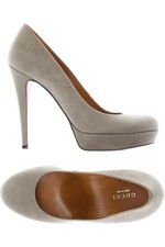Gucci Pumps Damen High Heels Stiletto Peep Toes Gr. EU 36.5 Leder Beige #tox2gan